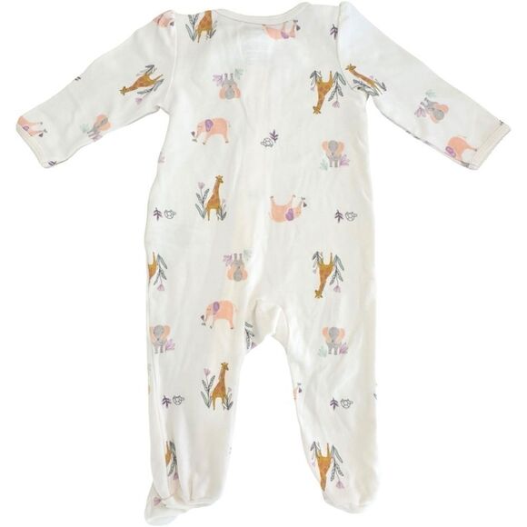 Carter’s Baby Jungle Animal Pattern Print 100% Cotton One Piece Footie. 6 Months - Picture 3 of 6